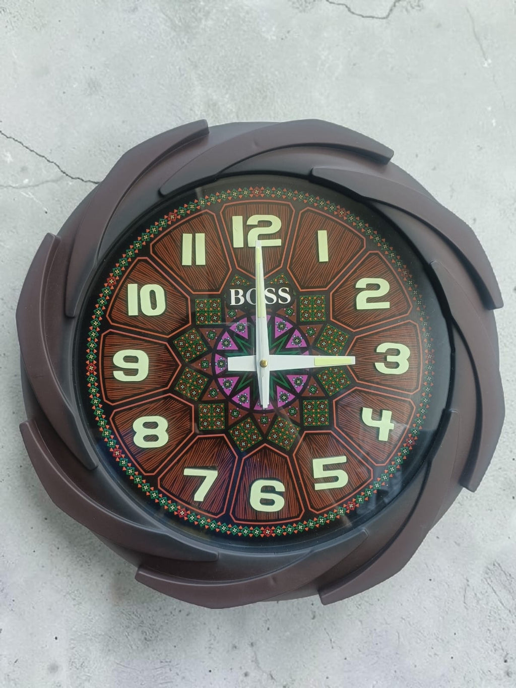Wall Clock Night Vision (Glow IN The Night) 14 inch by 14" (FREE DELIVERY)