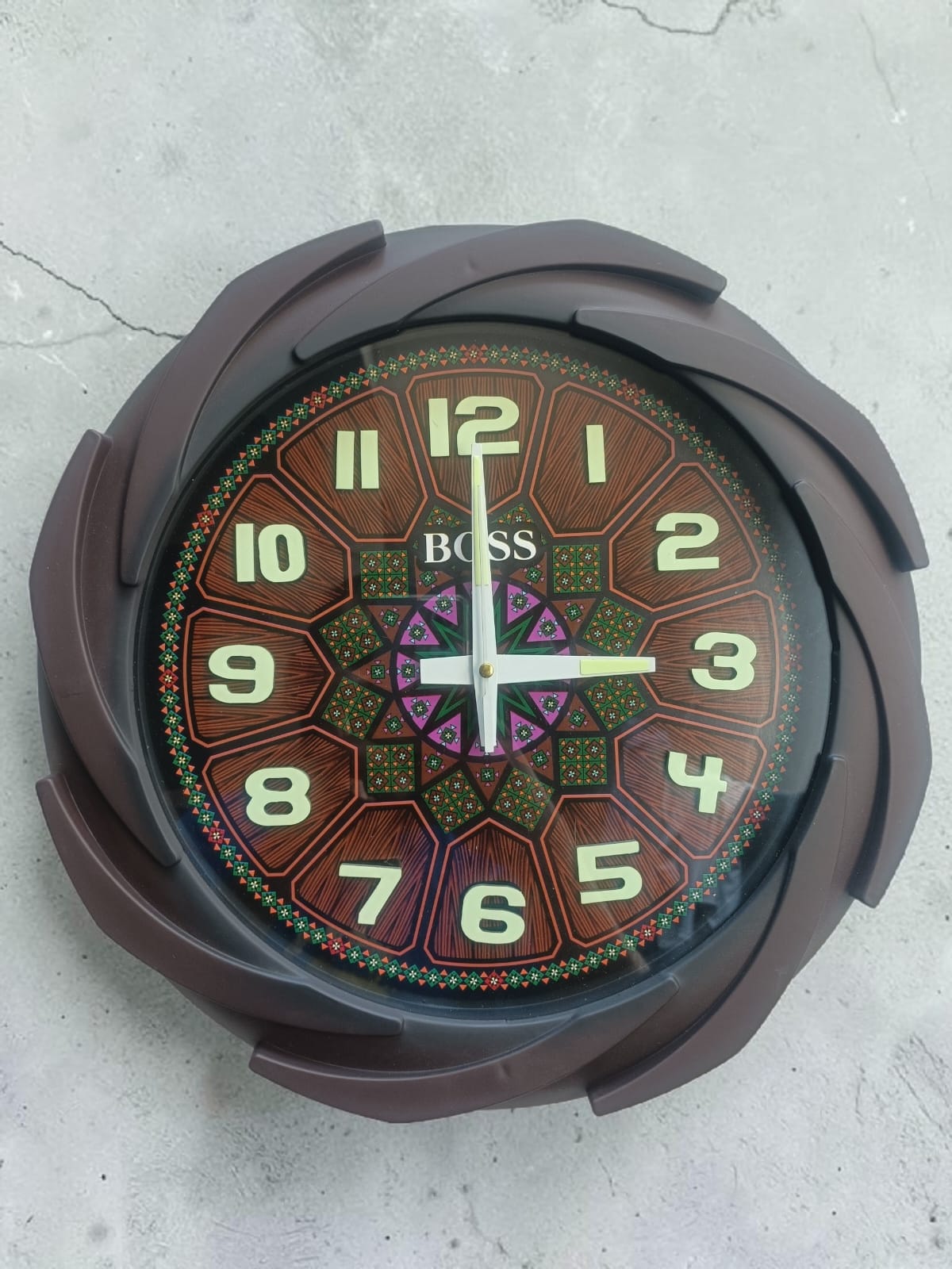 Wall Clock Night Vision (Glow IN The Night) 14 inch by 14" (FREE DELIVERY)