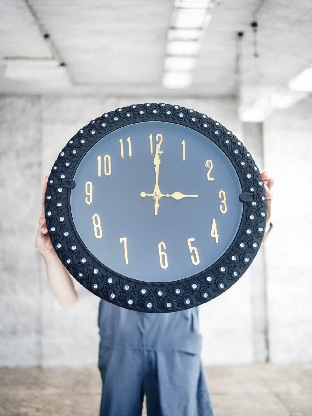 Home Decoration Simple Round New Design plastic wall Clock 14 inch by 14" (FREE DELIVERY)