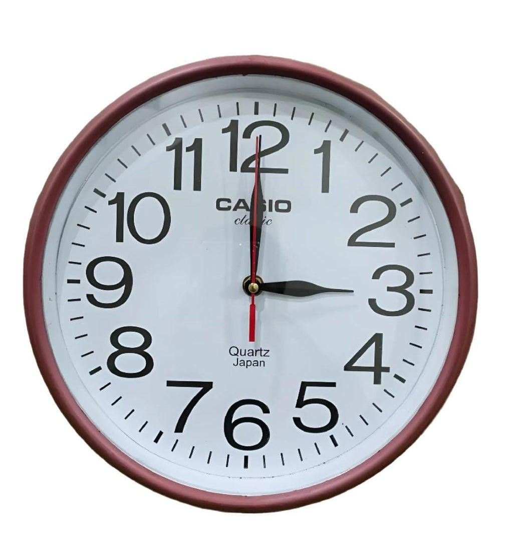 Home Decoration Simple Round New Design plastic wall Clock 10 inch by 10" (FREE DELIVERY)