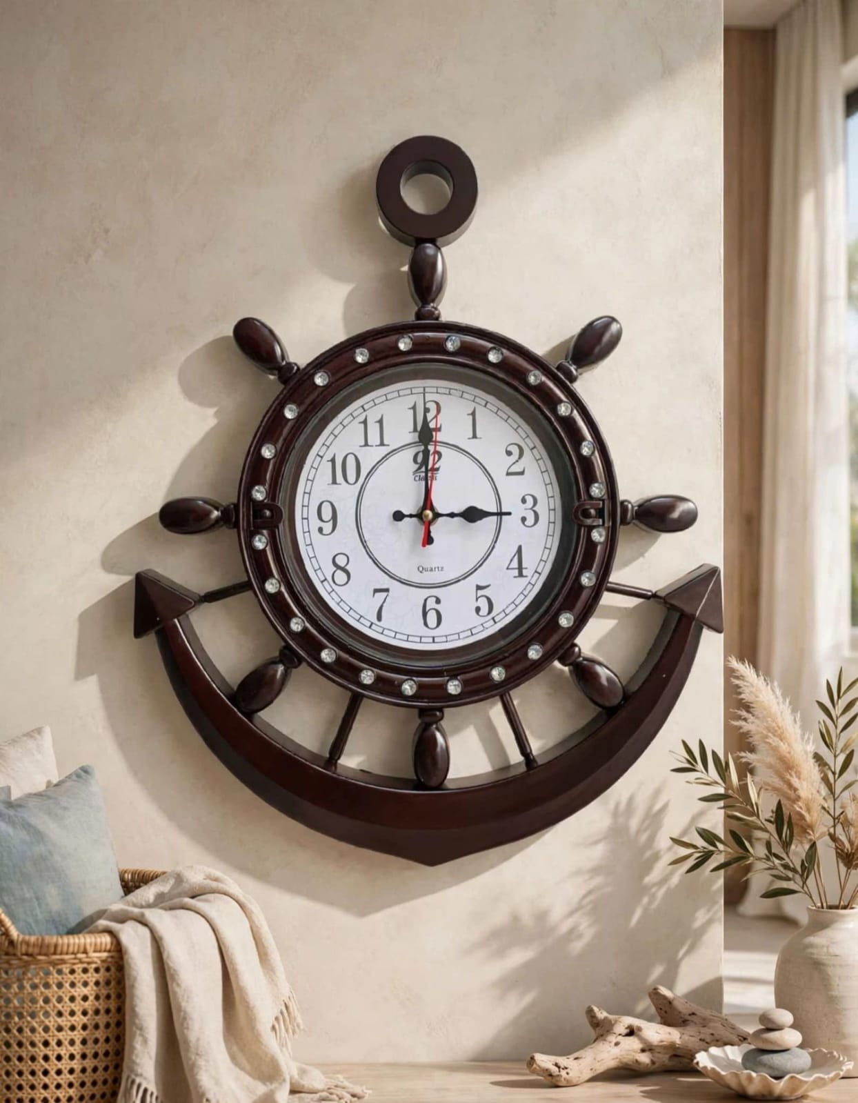 Ship Anchor Wall Clock