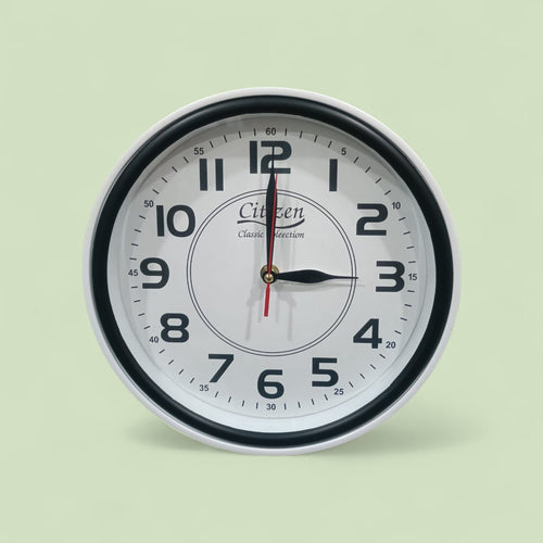 Elegant Round Plastic Wall Clock (613) with Modern Design