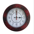 Elegant Vintage-Style Round Wall Clock 9" (A5) with Geometric Pattern