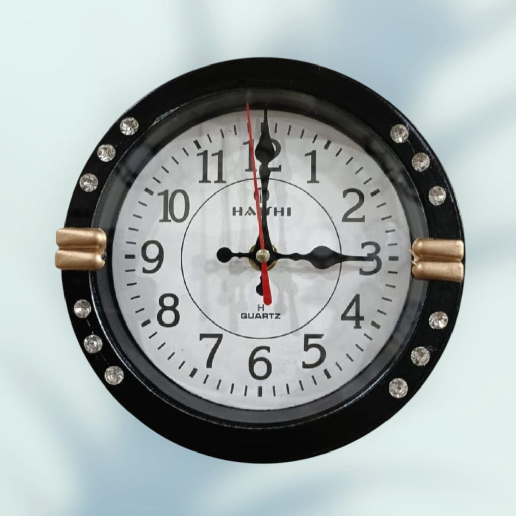Elegant Wall Clock 7" (S1) Round Decorative Analog Clock for Home Decor
