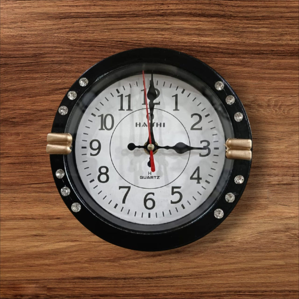 Elegant Wall Clock 7" (S1) Round Decorative Analog Clock for Home Decor